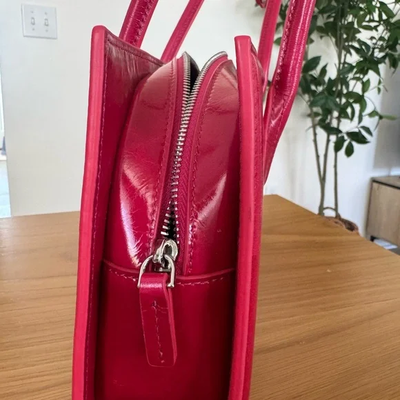 Zara Cherry Red Shoulder Bag - Picture 2 of 3